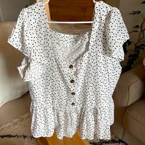 Shein Heart Peplum Top size 3X